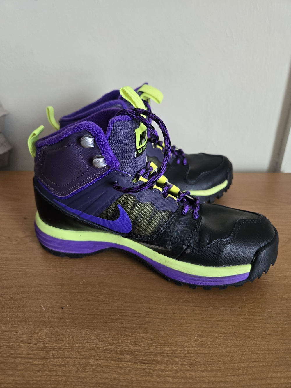 Nike Kids' Purple & Neon Green Trail Sneakers